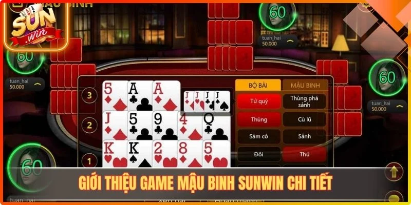 Giới thiệu game Mậu Binh Sunwin chi tiết