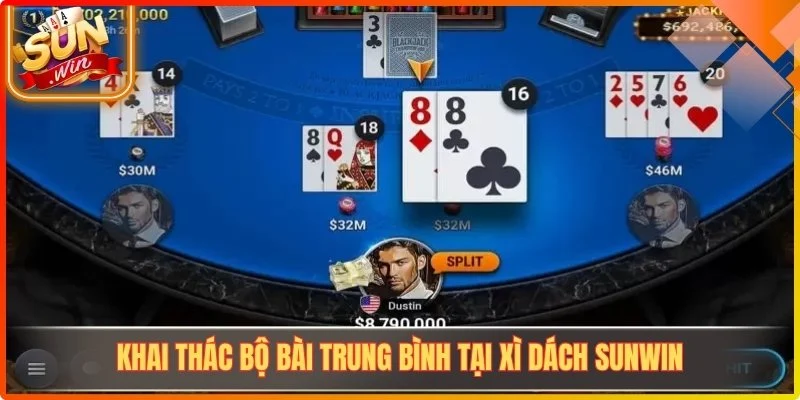 Khai thác bộ bài trung bình tại Xì Dách Sunwin