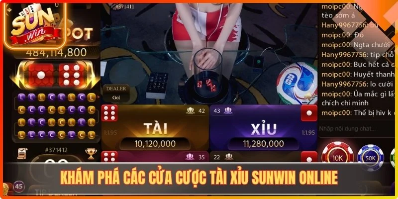 Khám phá các cửa cược Tài Xỉu Sunwin online