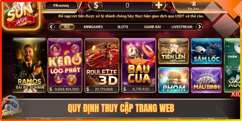 Quy định truy cập trang web