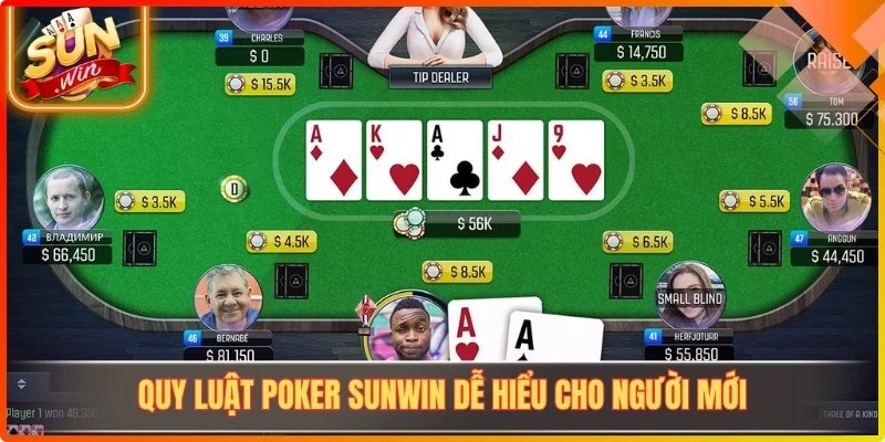 Quy luật Poker Sunwin dễ hiểu cho người mới