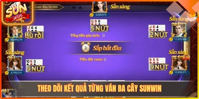 Theo dõi kết quả từng ván Ba Cây Sunwin