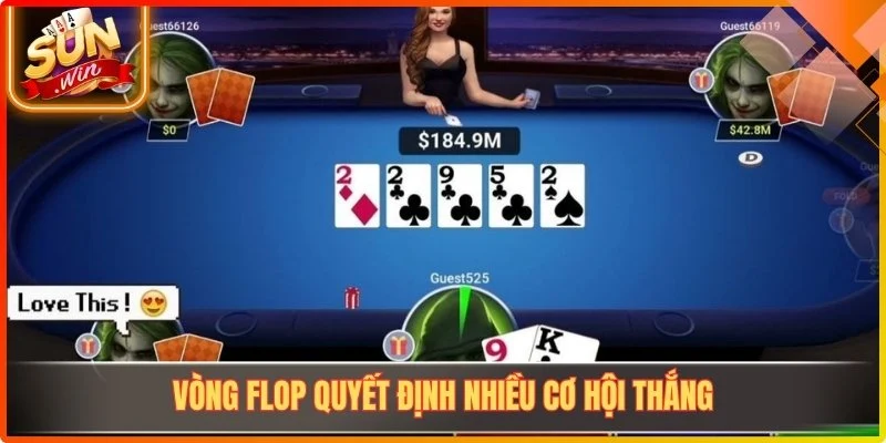 Vòng Flop quyết định nhiều cơ hội thắng